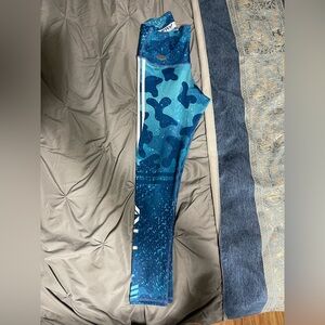 Women's Blue Patterned Leggings
